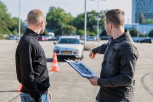 Driving Instructor teaching how to drive